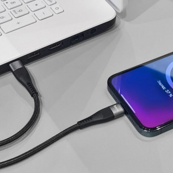Кабель Hoco U99 Vortex Magnetic PD Lightning (1.2m) black Кабель Hoco U99 Vortex Magnetic PD Lightning (1.2m) black