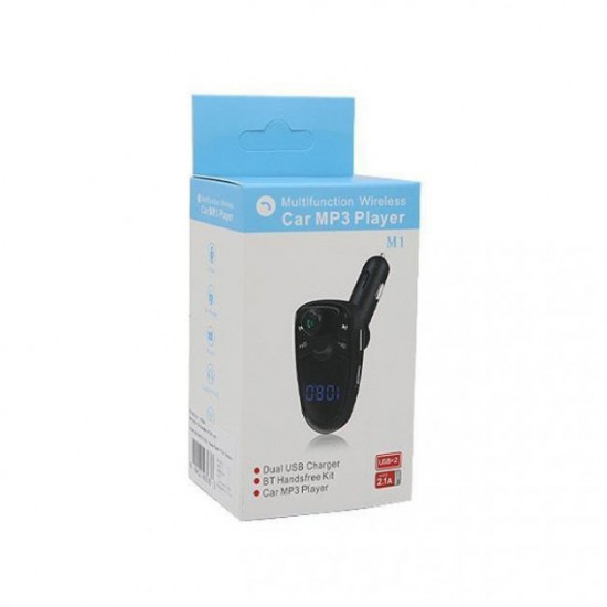  Трансмиттер FM модулятор Bluetooth M1BT black