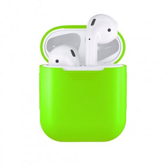 Silicone case Soft for AirPods Green (16) green Silicone case Soft for AirPods Green (16) green