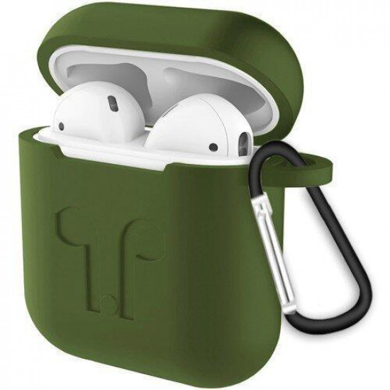 Silicone case Carabine headphones for AirPods Khaki (12) green Silicone case Carabine headphones for AirPods Khaki (12) green