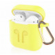 Silicone case Carabine headphones for AirPods Flash (10) yellow Silicone case Carabine headphones for AirPods Flash (10) yellow