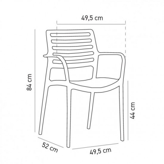 Крісло Tilia Louise XL сірий цемент Крісло Tilia Louise XL сірий цемент