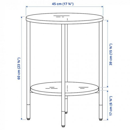 Журнальний столик IKEA ASPEROD 45 см чорний (104.621.80) Журнальний столик IKEA ASPEROD 45 см чорний (104.621.80)