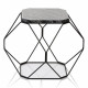 Metal polyhedron coffee table Silver Wave TRID2 36x36x36 cm graphite with marble insert Metal polyhedron coffee table Silver Wave TRID2 36x36x36 cm graphite with marble insert