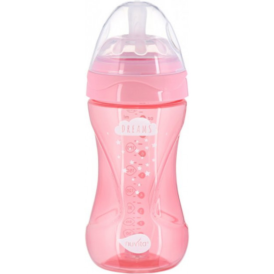 Baby Anti-colic feeding bottle Nuvita Mimic Cool 250 ml Pink (NV6032PINK) Baby Anti-colic feeding bottle Nuvita Mimic Cool 250 ml Pink (NV6032PINK)