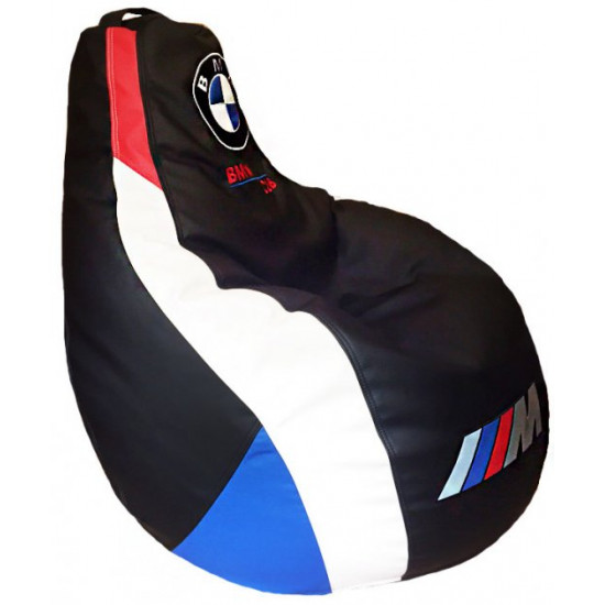 Крісло мішок пуфик sportkreslo BMW Екошкіра розмір S 80*100см чорний Крісло мішок пуфик sportkreslo BMW Екошкіра розмір S 80*100см чорний