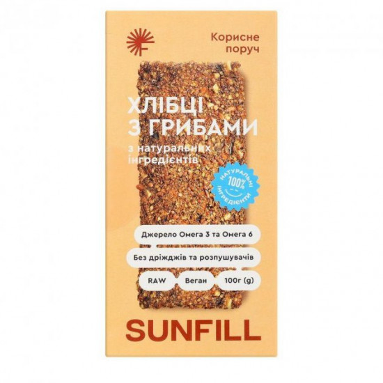 Хлібці Sunfill з грибами 100г Хлібці Sunfill з грибами 100г