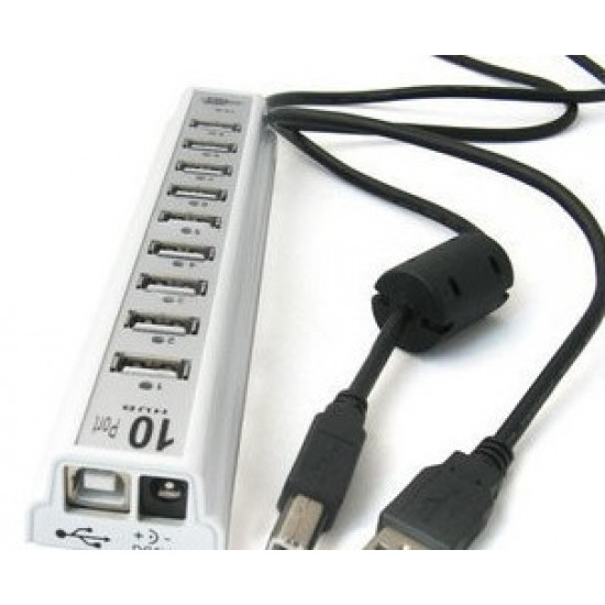  USB хаб hub 10 портов разветвитель активный