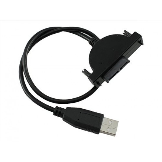 Переходник USB 2.0 - Slimline SATA 13pin 6+7pin CD/DVD привода ноутбука Переходник USB 2.0 - Slimline SATA 13pin 6+7pin CD/DVD привода ноутбука