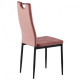 Dining chair for kitchen, living room, cafe Alabama steel black/fabric velor pink antique AMF Dining chair for kitchen, living room, cafe Alabama steel black/fabric velor pink antique AMF