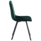 Dining chair for kitchen, living room, cafe Harlem steel black/fabric velor dark green AMF Dining chair for kitchen, living room, cafe Harlem steel black/fabric velor dark green AMF
