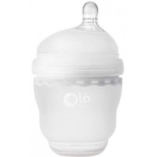 Дитяча силіконова антіколікова пляшечка Olababy GentleBottle Frost Білий 120 мл (80410) Дитяча силіконова антіколікова пляшечка Olababy GentleBottle Frost Білий 120 мл (80410)