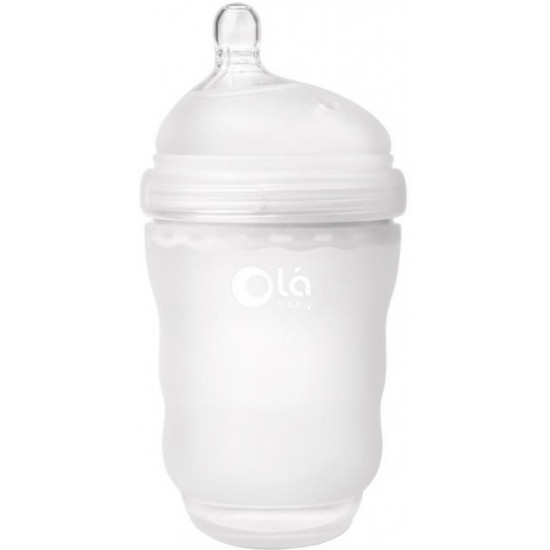 Детская силиконовая антиколиковая бутылочка Olababy GentleBottle Frost Белый 240 мл (80810) Детская силиконовая антиколиковая бутылочка Olababy GentleBottle Frost Белый 240 мл (80810)