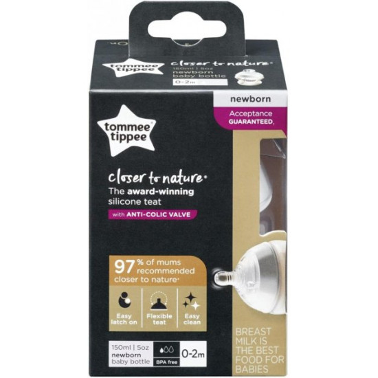 Бутылочка для кормления Closer to Nature 150 мл Tommee Tippee (5010415224002) Бутылочка для кормления Closer to Nature 150 мл Tommee Tippee (5010415224002)