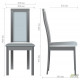 Dining chair Burton 1000*450*540 Wood Beech/Textiles, color bleached beech/cappuccino AMF Dining chair Burton 1000*450*540 Wood Beech/Textiles, color bleached beech/cappuccino AMF