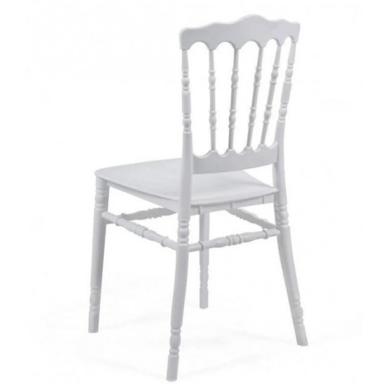 Stackable chair Napoleon 400*430*920 Plastic/cushion fabric, color White Group SDM Stackable chair Napoleon 400*430*920 Plastic/cushion fabric, color White Group SDM