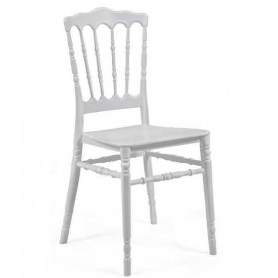 Stackable chair Napoleon 400*430*920 Plastic/cushion fabric, color White Group SDM Stackable chair Napoleon 400*430*920 Plastic/cushion fabric, color White Group SDM