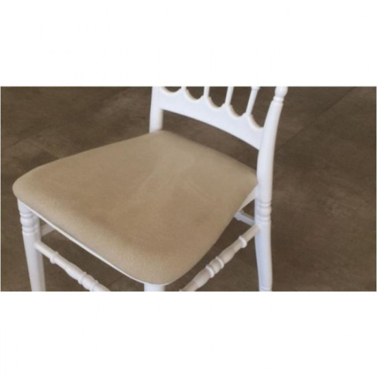 Stackable chair Napoleon 400*430*920 Plastic/cushion fabric, color White Group SDM Stackable chair Napoleon 400*430*920 Plastic/cushion fabric, color White Group SDM