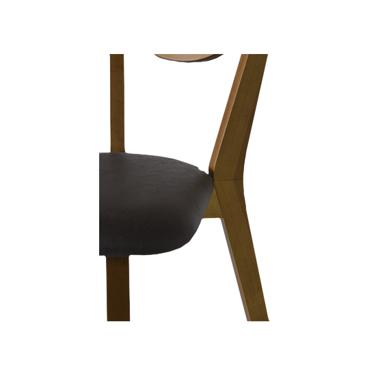 Wooden chair with soft seat TWIST Wooden chair with soft seat TWIST