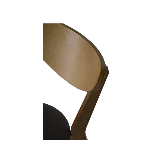 Wooden chair with soft seat TWIST Wooden chair with soft seat TWIST