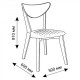 Wooden chair with soft seat TWIST Wooden chair with soft seat TWIST