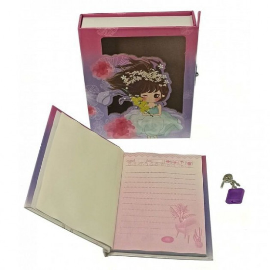 Notebook for girls with a lock 16.5x13x3.5 cm 30734 Notebook for girls with a lock 16.5x13x3.5 cm 30734