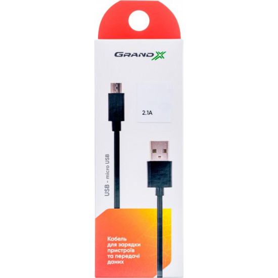 Кабель Grand-X USB-micro USB PM025B 2.5 м Black (PM025B) Кабель Grand-X USB-micro USB PM025B 2.5 м Black (PM025B)