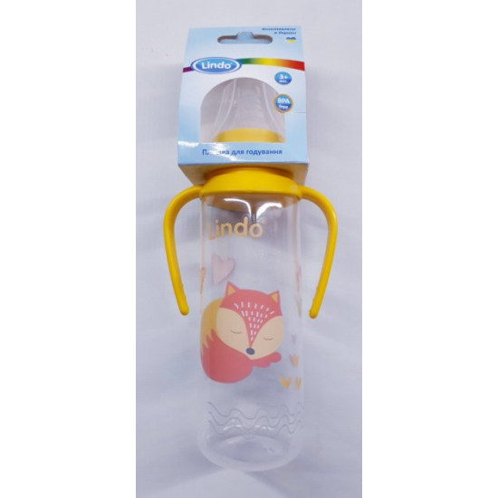 Feeding bottle Lindo LI141/3+ 250ml(r) yellow Feeding bottle Lindo LI141/3+ 250ml(r) yellow
