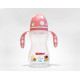 Plastic feeding bottle, with handle and nipple, heat-resistant, 330 ml, Bimbo, pink. Plastic feeding bottle, with handle and nipple, heat-resistant, 330 ml, Bimbo, pink.