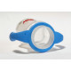 Plastic feeding bottle, with handle and nipple, heat-resistant, 330 ml, Bimbo, blue Plastic feeding bottle, with handle and nipple, heat-resistant, 330 ml, Bimbo, blue