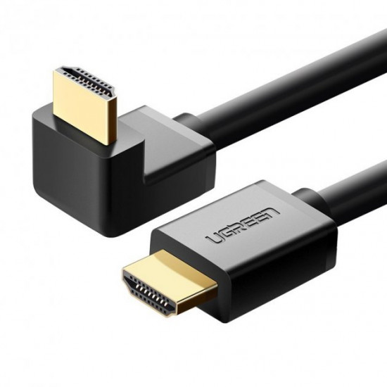  Кабель UGREEN HD103 HDMI Cable Right Angle 90 Degree 1m Black (10172)