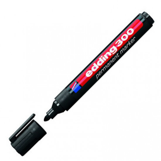 Permanent black round marker 1.5-3 mm, Edding e-300 Permanent black round marker 1.5-3 mm, Edding e-300