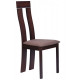 Dining chair AMF Lester SV-2421YBH dark walnut / brown fabric color Dining chair AMF Lester SV-2421YBH dark walnut / brown fabric color