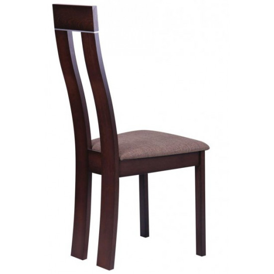 Dining chair AMF Lester SV-2421YBH dark walnut / brown fabric color Dining chair AMF Lester SV-2421YBH dark walnut / brown fabric color