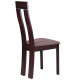 Dining chair AMF Lester SV-2421YBH dark walnut / brown fabric color Dining chair AMF Lester SV-2421YBH dark walnut / brown fabric color