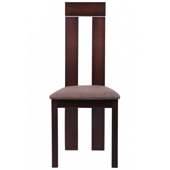 Dining chair AMF Lester SV-2421YBH dark walnut / brown fabric color Dining chair AMF Lester SV-2421YBH dark walnut / brown fabric color