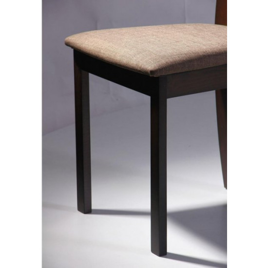 Dining chair AMF Lester SV-2421YBH dark walnut / brown fabric color Dining chair AMF Lester SV-2421YBH dark walnut / brown fabric color