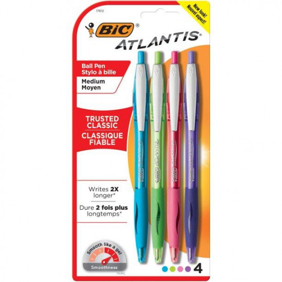 Set of ball handles 4 pcs automatic BIC Atlantis, 1mm (VCGAP41-ASST) Set of ball handles 4 pcs automatic BIC Atlantis, 1mm (VCGAP41-ASST)