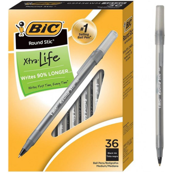 Set of ball handles 36 pcs BIC Round Stic Xtra Life (GSM36WM-Blk) (B00347A8NK) Set of ball handles 36 pcs BIC Round Stic Xtra Life (GSM36WM-Blk) (B00347A8NK)