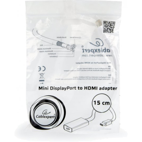 Converter adapter Cablexpert A-mDPM-HDMIF-02-W Converter adapter Cablexpert A-mDPM-HDMIF-02-W