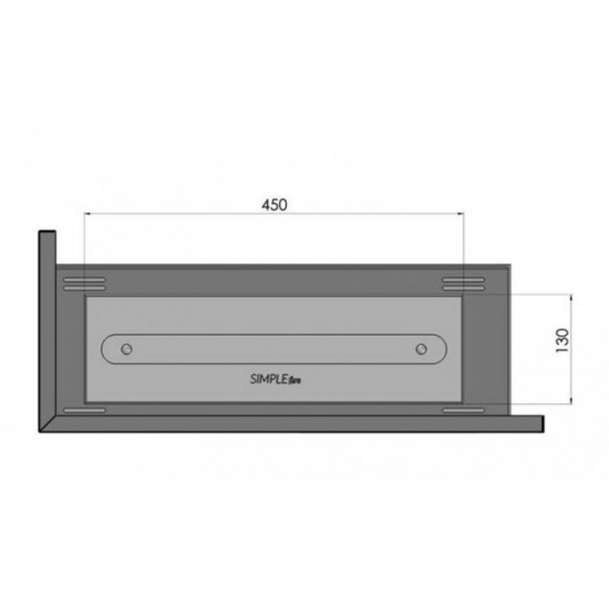 Биокамин Simple Fire Corner 600 L со стеклом Биокамин Simple Fire Corner 600 L со стеклом