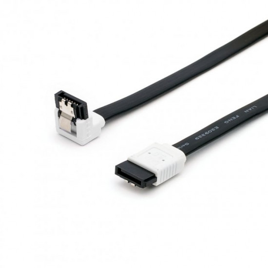 Cable SATA 3.0 0.5m Atcom, with snap black angled (17126) Cable SATA 3.0 0.5m Atcom, with snap black angled (17126)