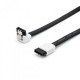 Cable SATA 3.0 0.5m Atcom, with snap black angled (17126) Cable SATA 3.0 0.5m Atcom, with snap black angled (17126)