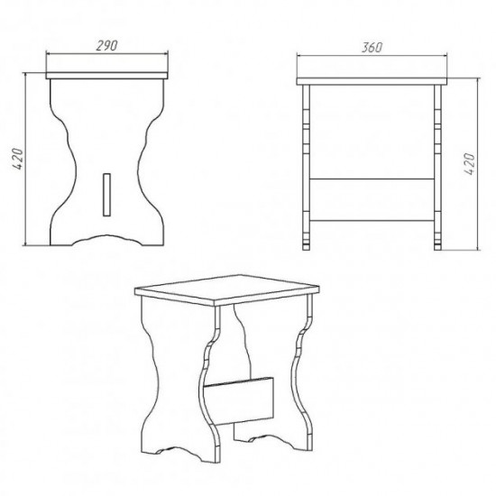 Kitchen stool Kompanit T-2 alba (white) Kitchen stool Kompanit T-2 alba (white)