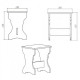 Kitchen stool Kompanit T-2 alba (white) Kitchen stool Kompanit T-2 alba (white)