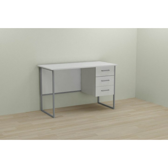 Комп'ютерний стіл Ferrum-decor Гаррі 75x120x60 сірий ДСП Біле 16мм