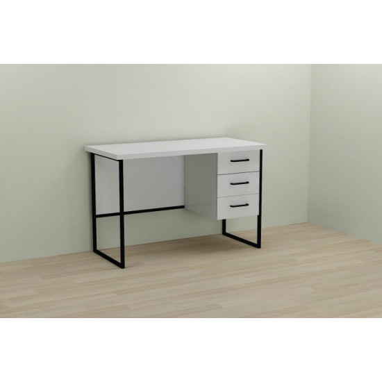 Комп'ютерний стіл Ferrum-decor Гаррі 76x120x60 чорний ДСП Біле 32мм Комп'ютерний стіл Ferrum-decor Гаррі 76x120x60 чорний ДСП Біле 32мм