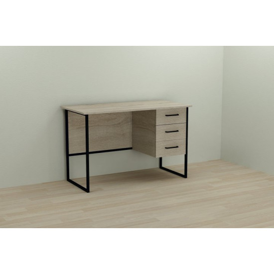 Computer desk Ferrum-decor Harry 75x120x60 black chipboard Sonoma Oak 16mm Computer desk Ferrum-decor Harry 75x120x60 black chipboard Sonoma Oak 16mm