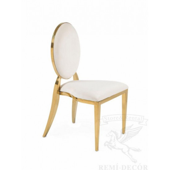 Стілець REMY-DECOR Мілан із нержавіючої сталі золотий 1шт Стілець REMY-DECOR Мілан із нержавіючої сталі золотий 1шт