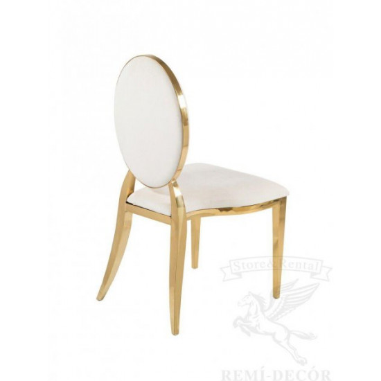 Стілець REMY-DECOR Мілан із нержавіючої сталі золотий 1шт Стілець REMY-DECOR Мілан із нержавіючої сталі золотий 1шт